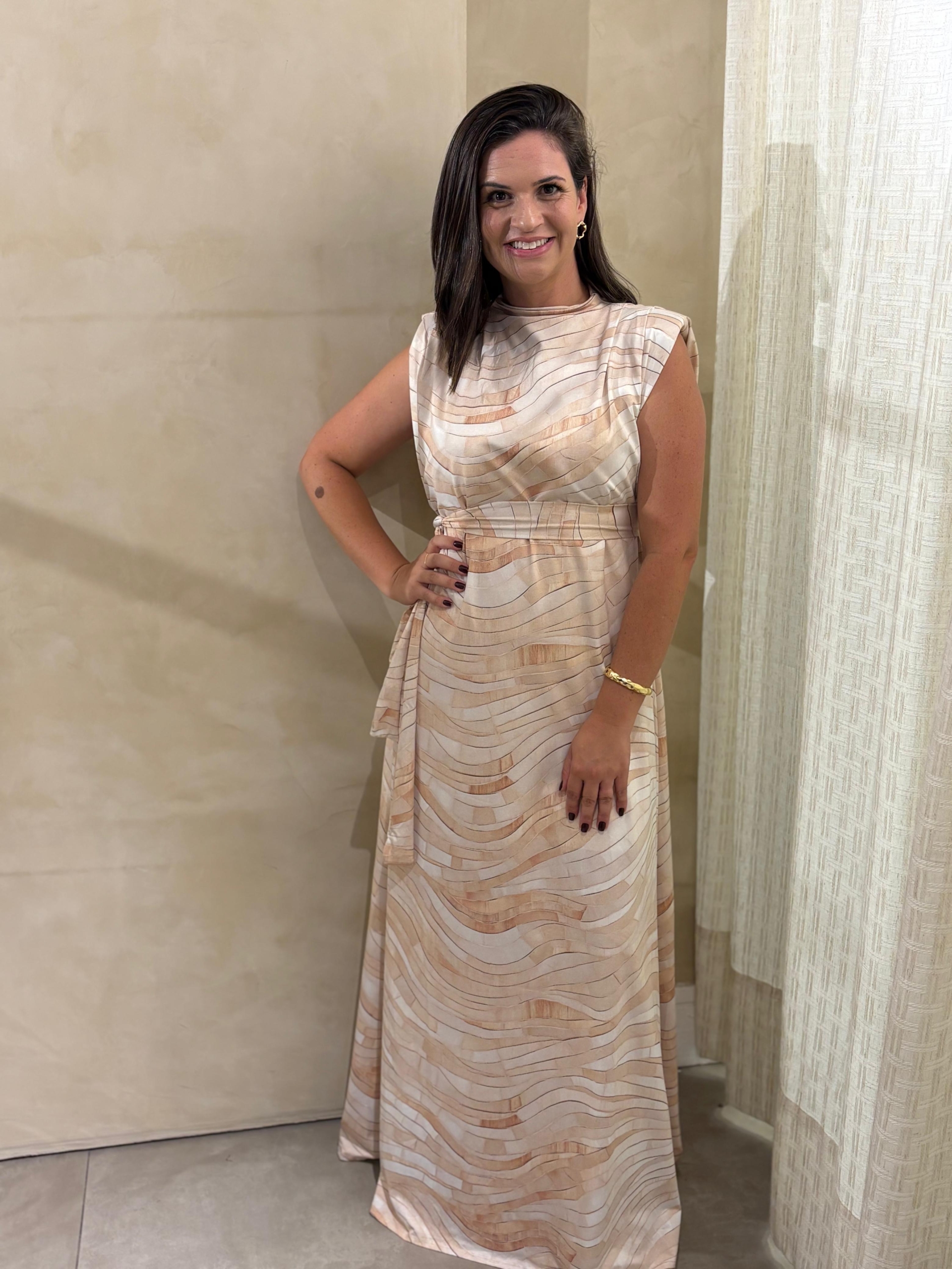 Vestido Escape Vários Tons de Nude - Imagem 3